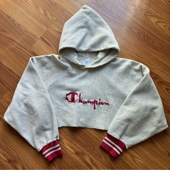 Vintage Cropped Champion Hoodie - Picture 2 of 5